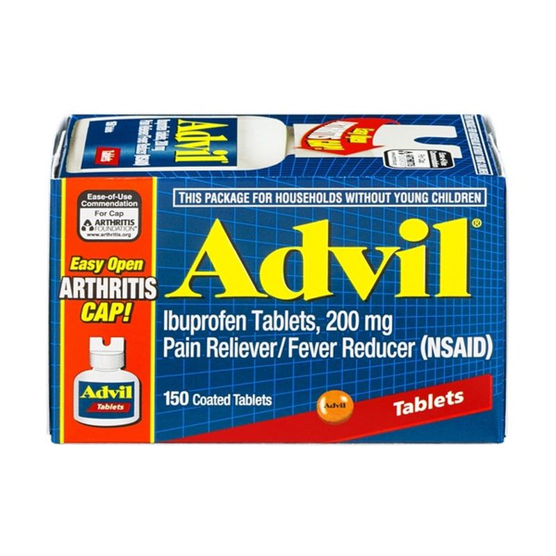 Advil Ibuprofen Tablets 200 mg - 150 CT (150 ct) - Instacart