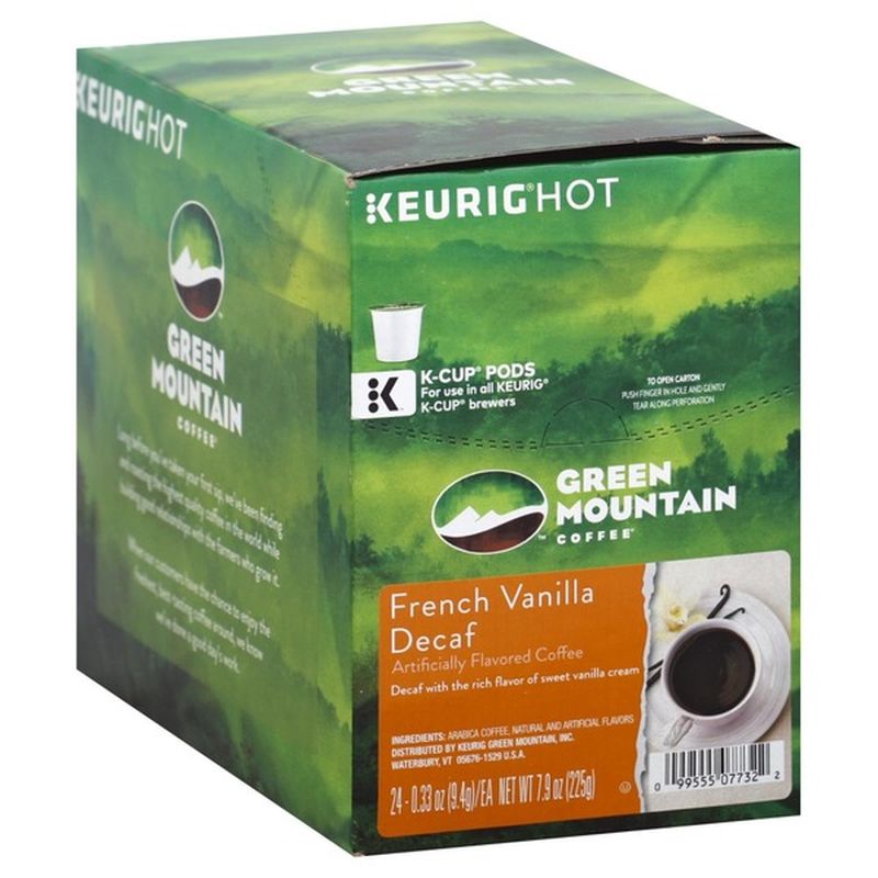 Green Mountain Coffee, Decaf, French Vanilla, KCup Pods (24 each