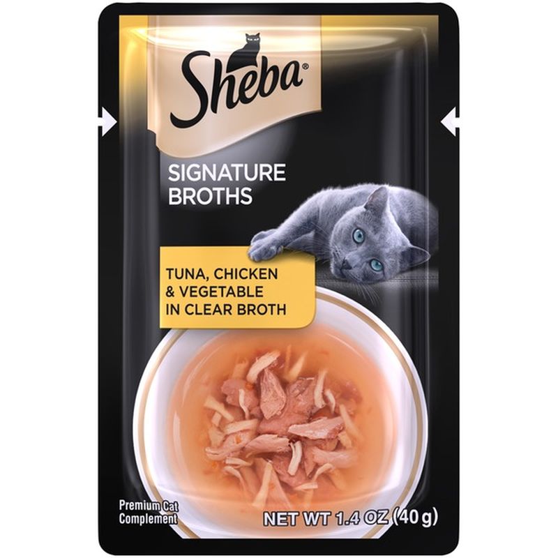 Sheba Signature Broths Tuna, Vegetable & Chicken in Clear Broth Cat