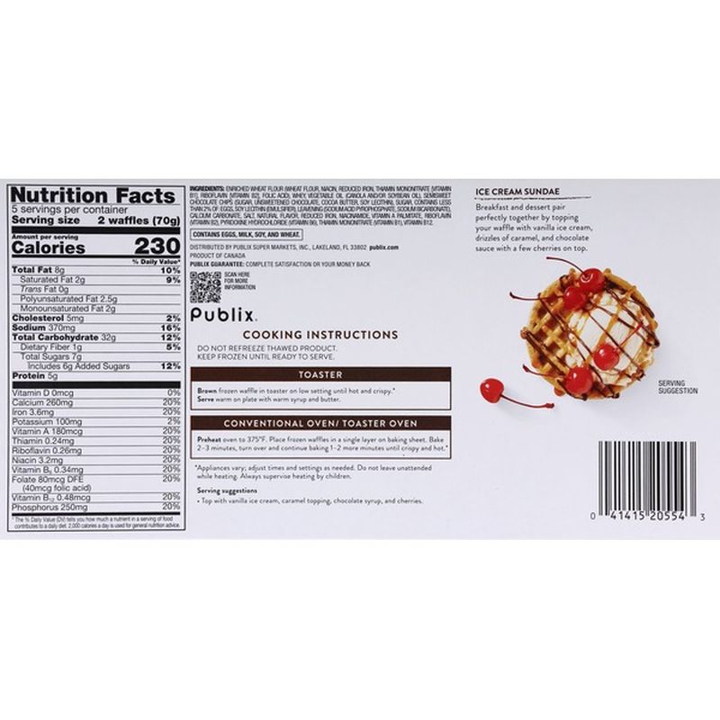 Publix Chocolate Chip Waffles (10 ct) from Publix Instacart