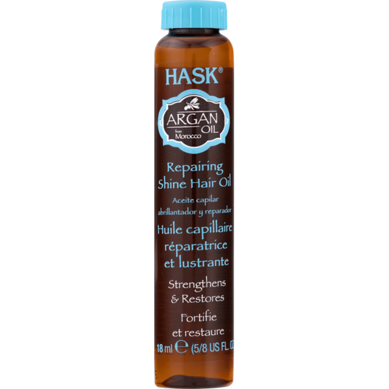 Hask Argan Oil Repairing Shine Hair Oil (18 ml) Instacart
