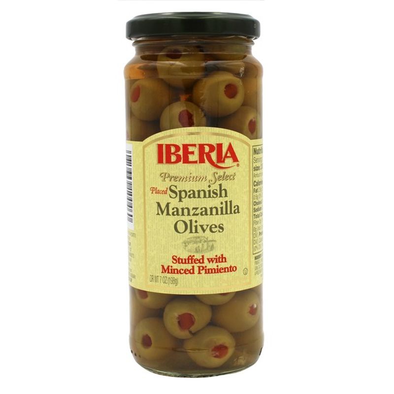 Iberia Spanish Manzanilla Olives Stuffed with Minced Pimiento (7 oz