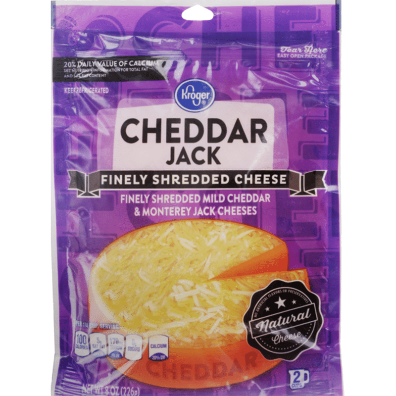 Kroger Cheddar Jack Finely Shredded Cheese 8 Oz Instacart 