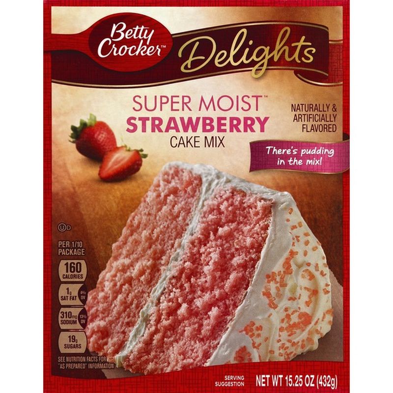 Betty Crocker Cake Mix, Super Moist, Strawberry (15.25 oz) Instacart
