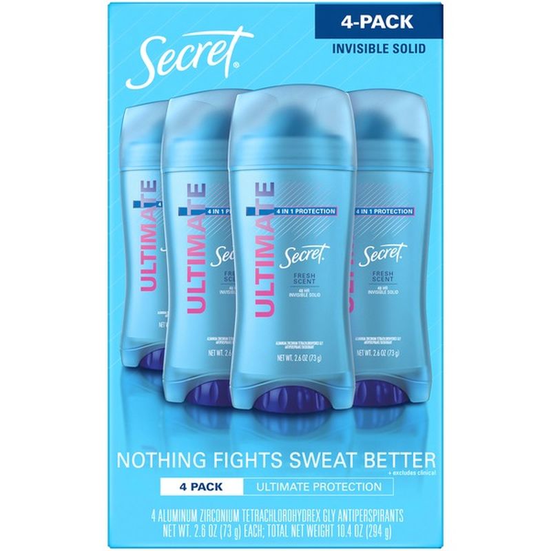 Secret Protection Invisible Solid Antiperspirant Deodorant for Women