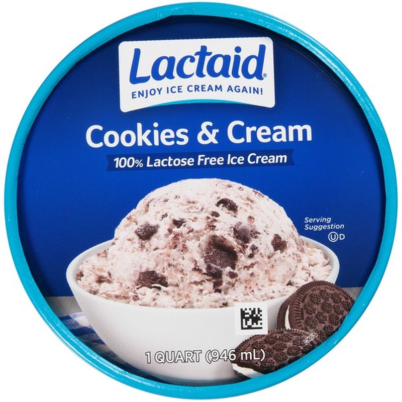 Lactaid Cookies & Cream Ice Cream (32 oz) Instacart
