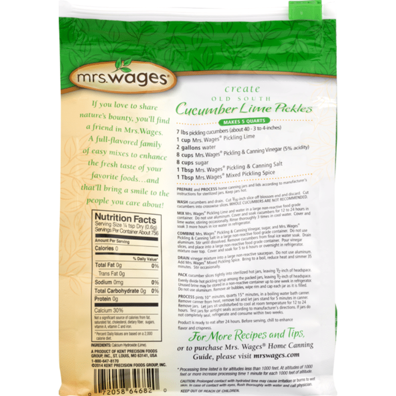 Mrs. Wages Pickling Lime (16 oz) from Food Lion Instacart