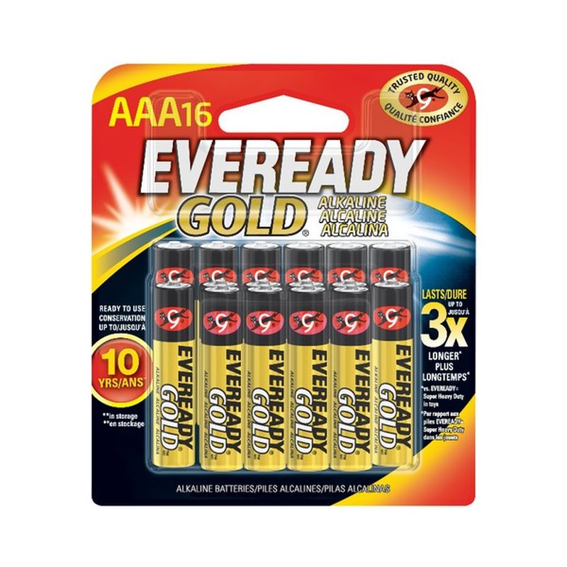 Eveready Alkaline AAA Batteries, Triple A Batteries (16 ct) Instacart