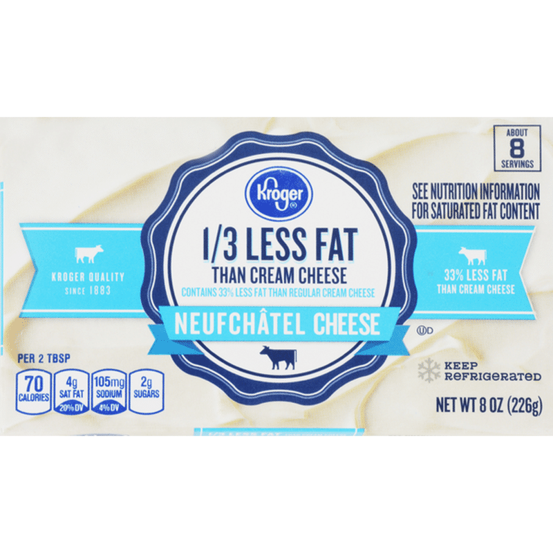 Kroger 33 Less Fat Neufchatel Cream Cheese (8 oz) Instacart