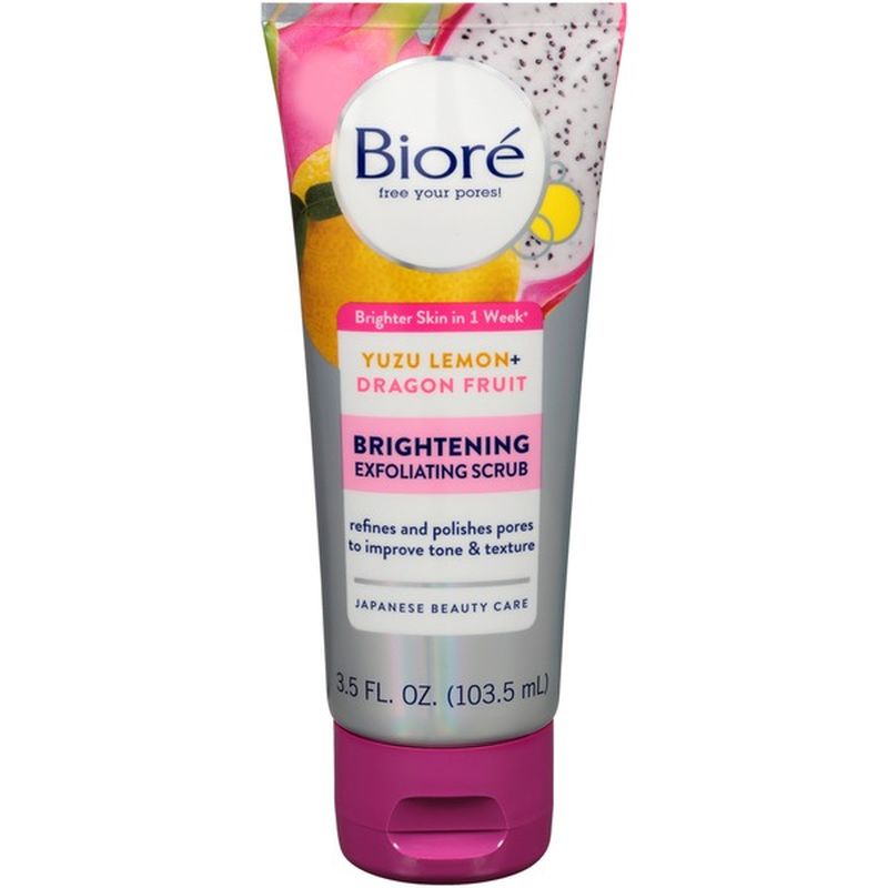 Bioré Brightening Exfoliating Face Scrub, for All Skin Types (3.5 fl oz