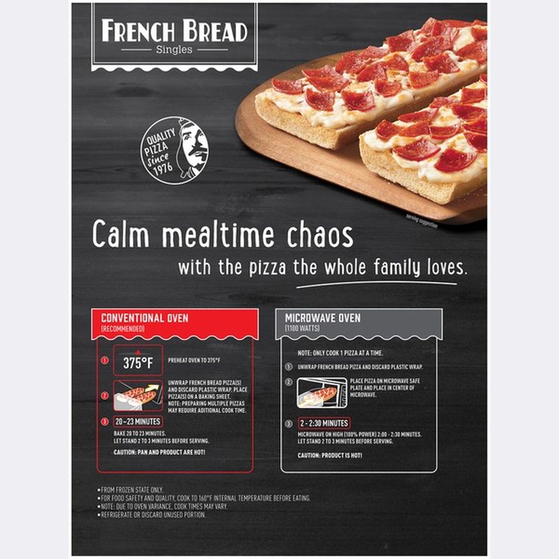 Red Baron French Bread Singles Pepperoni Pizza (48.6 oz) Instacart