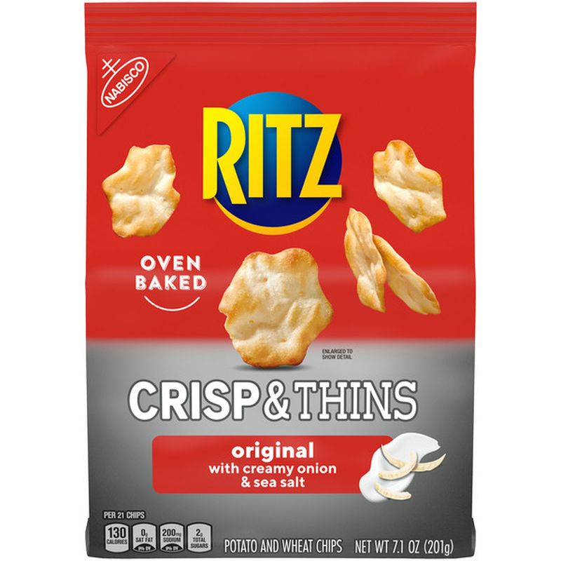 Ritz Crisp & Thins Sea Salt OvenBaked Chips (7.1 oz) Instacart