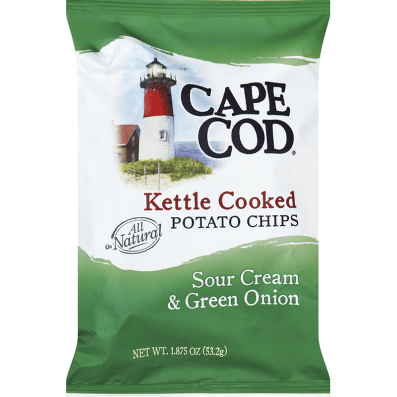 Cape Cod Potato Chips, Kettle Cooked, Sour Cream & Green Onion (1.875