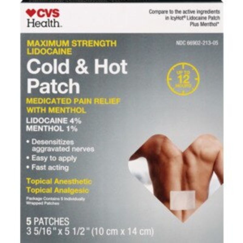 CVS Health Maximum Strength Lidocaine Cold & Hot Patch (5 ct) Instacart