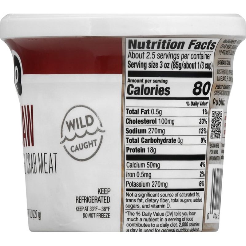 Publix Crab Meat, Swimming, Claw (8 oz) from Publix Instacart