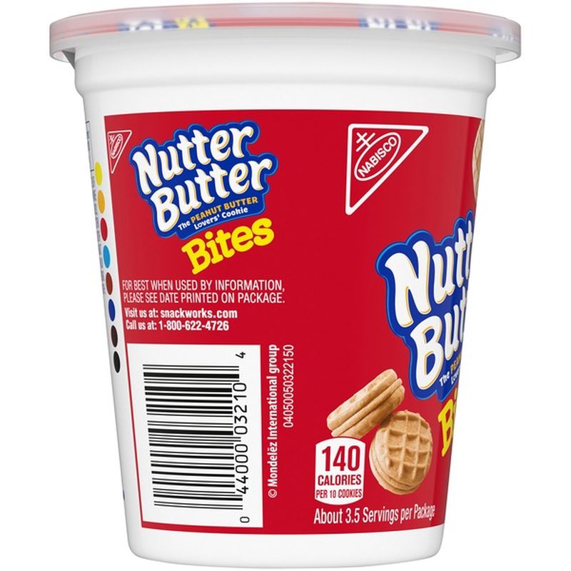 Nutter Butter Bites Peanut Butter Sandwich Cookies - Go-Pak (3.5 Oz ...