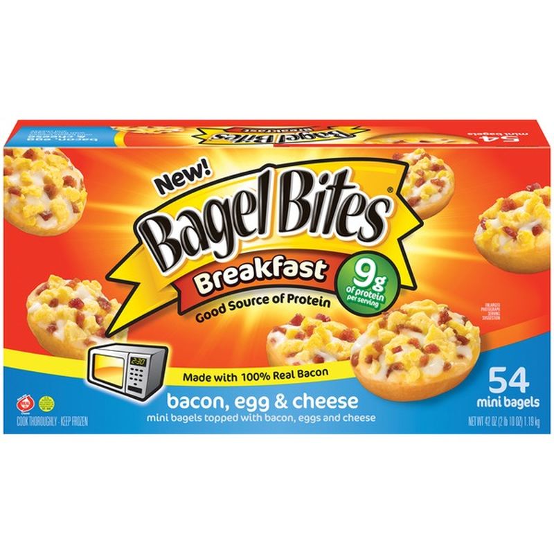 Bagel Bites Breakfast Bacon, Egg & Cheese Mini Bagels (42 oz) Delivery
