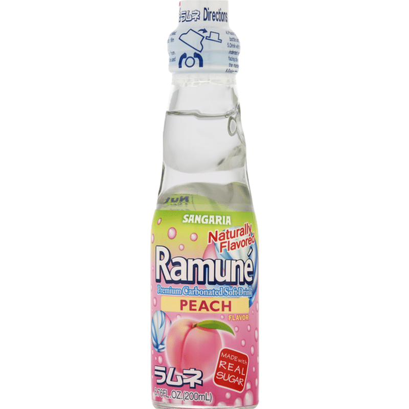 Hata Ramune Soft Drink, Peach Flavor (6.76 oz) Instacart