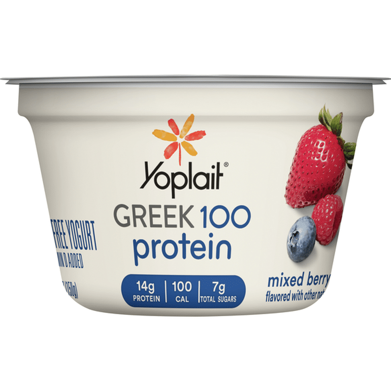Yoplait Yogurt, Fat Free, Mixed Berry, Greek 100 Protein (5.3 oz
