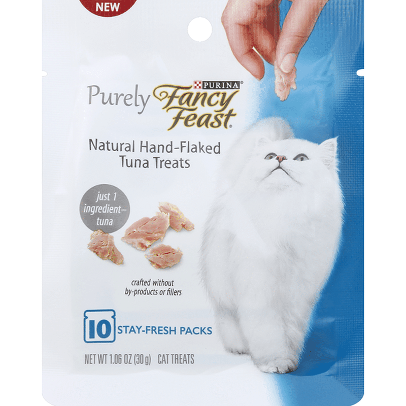 Purely Fancy Feast Natural Cat Treats, Purely Natural Hand-Flaked Tuna ...