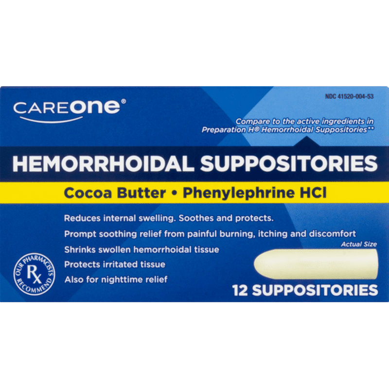 CareOne Hemorrhoidal Suppositories (12 each) Instacart