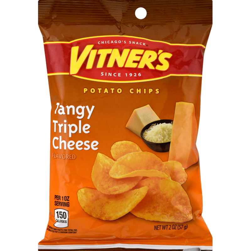 Vitner's Potato Chips, Tangy Triple Cheese Flavored (2 oz) Instacart