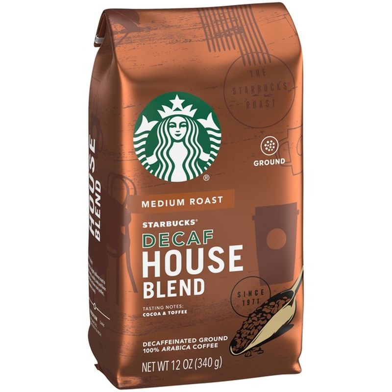 Starbucks Decaf House Blend Medium Roast Ground Coffee