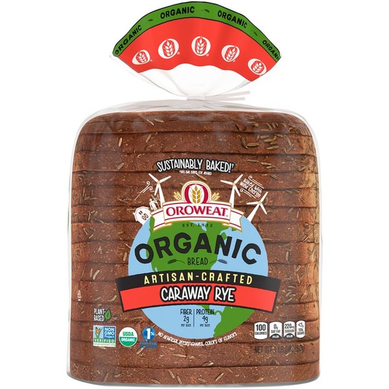 Oroweat Organic Artisan Caraway Rye Bread (18 oz) Instacart