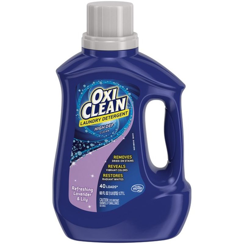 OxiClean Liquid Laundry Detergent, Refreshing Lavender & Lily Scent (60