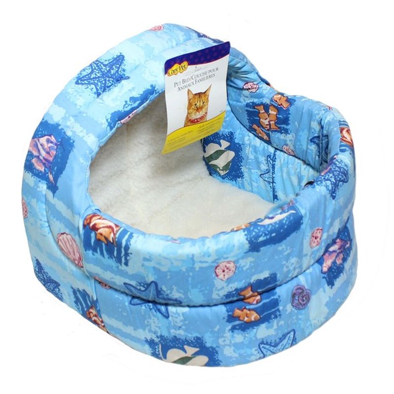Dallas Manufacturing Company 15" Assorted Colors Hooded Cat Bed