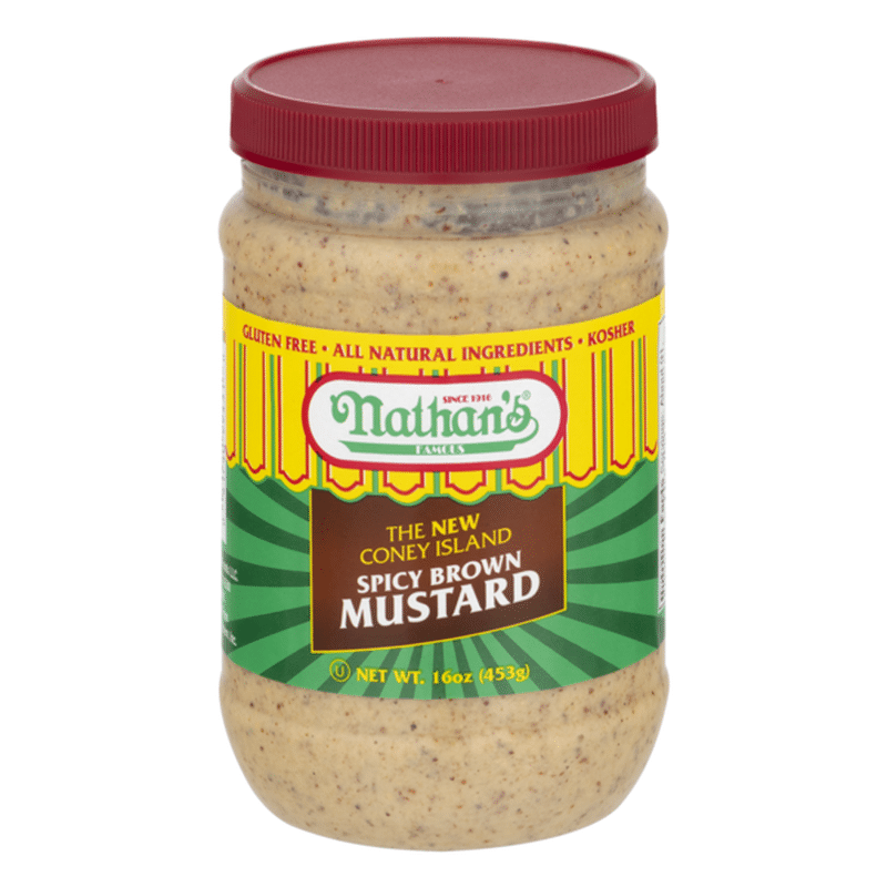 Nathan's Mustard, Spicy Brown (16 oz) Instacart