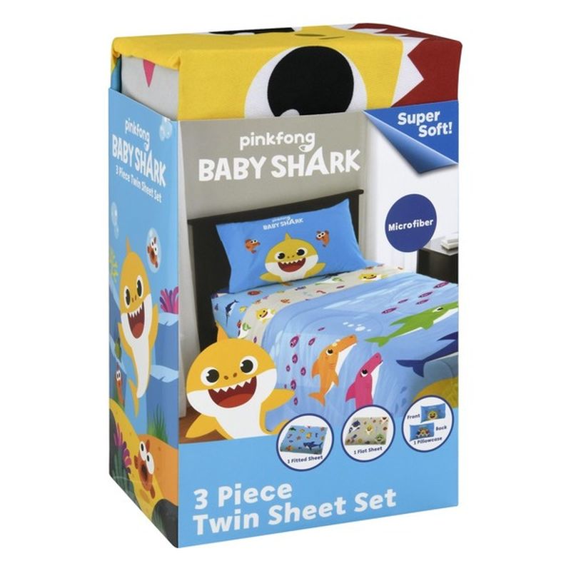 Pinkfong Sheet Set, Baby Shark, Twin, 3 Piece (1 each) Instacart
