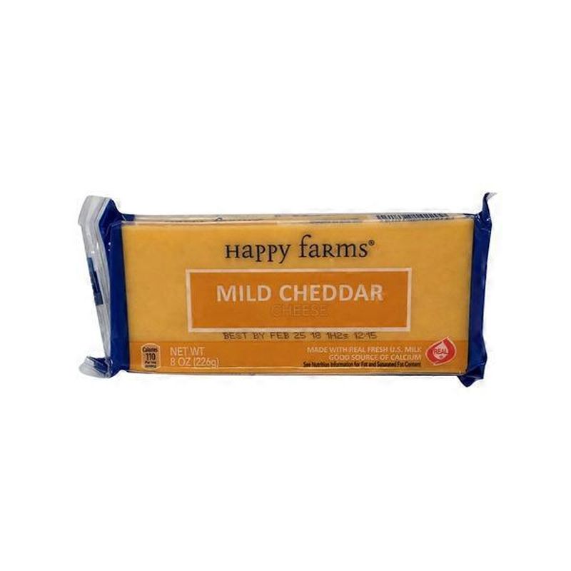 Happy Farms Mild Cheddar Cheese Block (8 oz) from ALDI Instacart