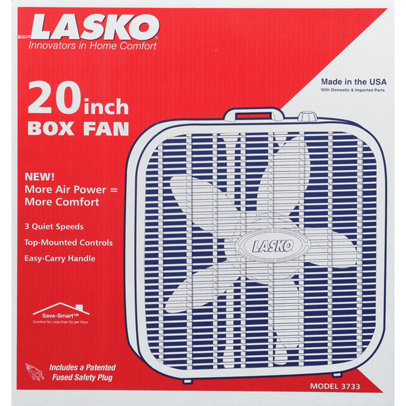 Lasko Box Fan, 20 Inch (1 Each) - Instacart