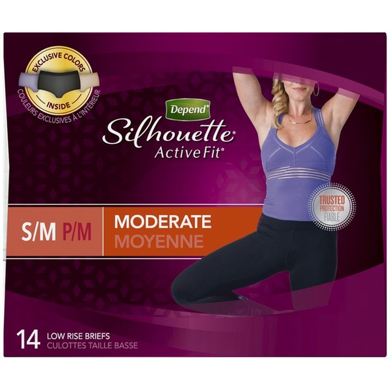 Depend Silhouette Active Fit Incontinence Underwear for Women, Moderate
