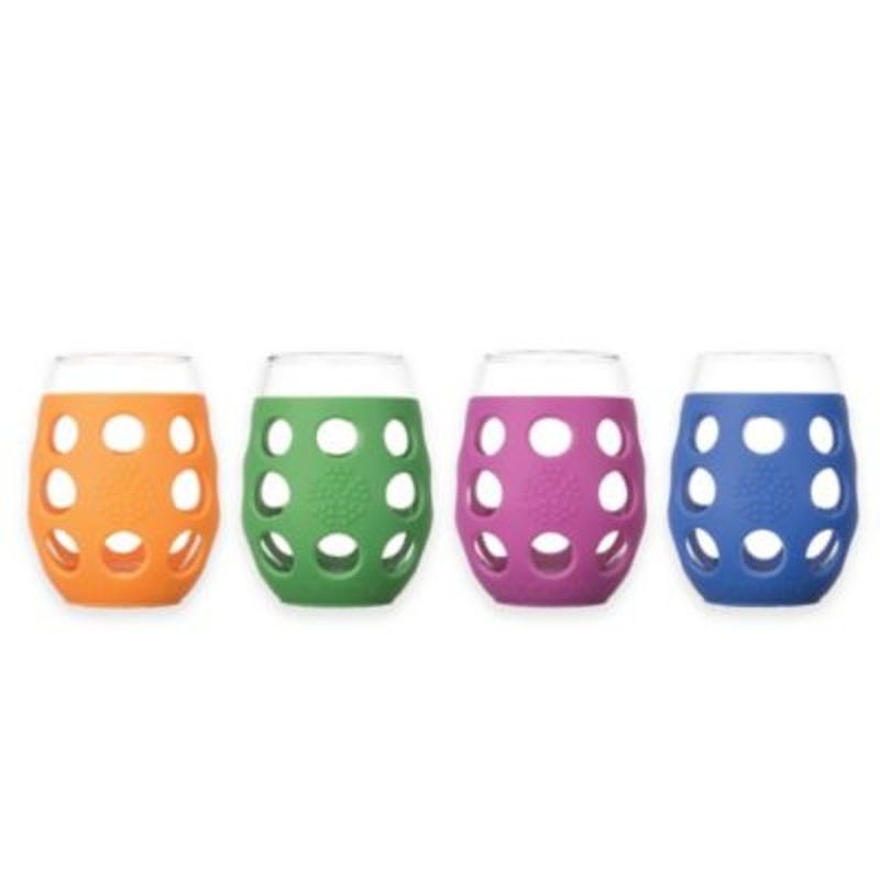 Lifefactory Small Wine Glass Multi 4 Pk