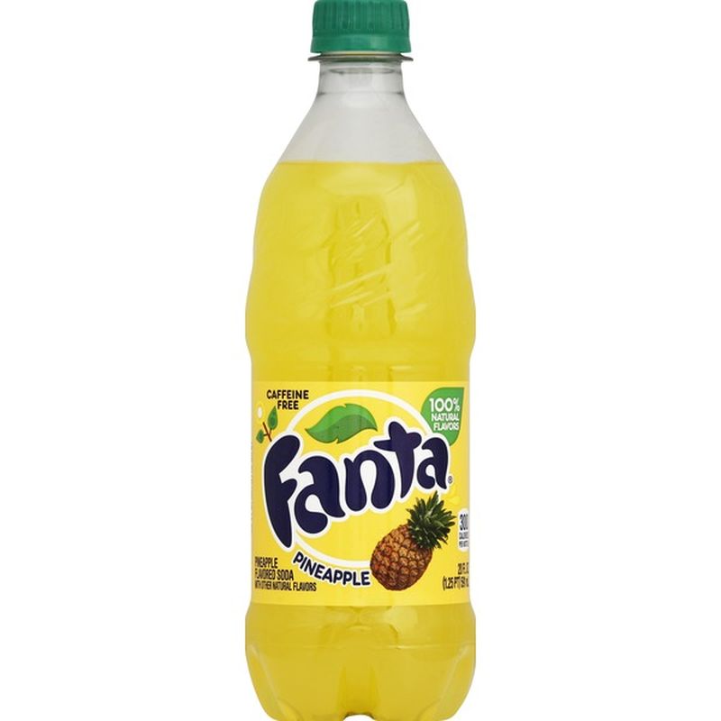 Fanta Pineapple Soda Fruit Flavored Soft Drink (20 oz) - Instacart