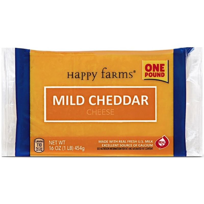 Happy Farms Mild Cheddar Cheese Block (16 Oz) - Instacart