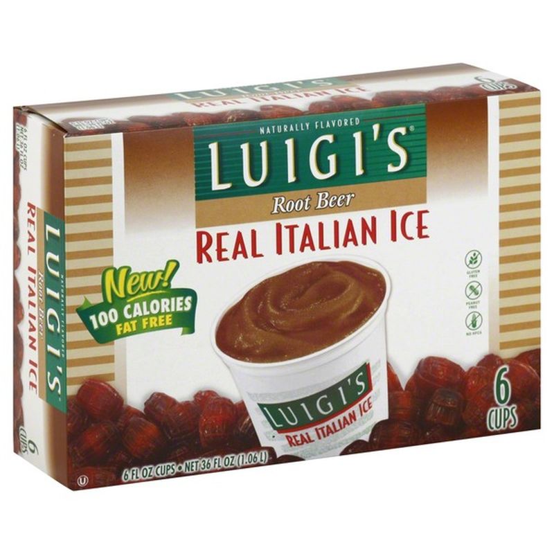 Luigis Italian Ice, Real, Root Beer (6 each) Instacart