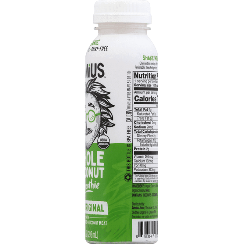 Genius Whole Coconut Smoothie, The Original (10 oz bottle) Instacart