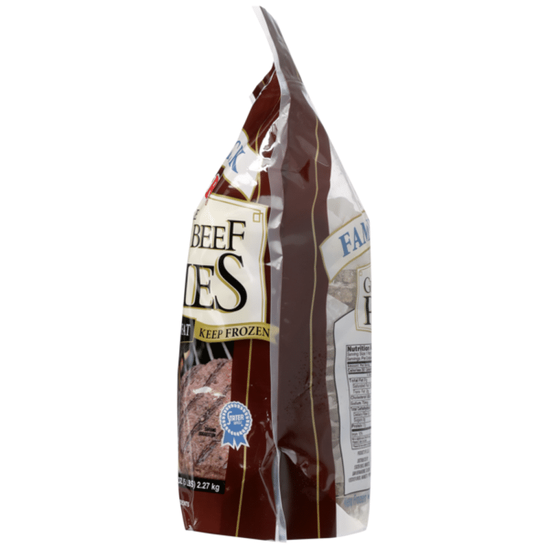 Stater Bros 27 Fat 73 Lean Ground Beef Patties (5 lb) Instacart