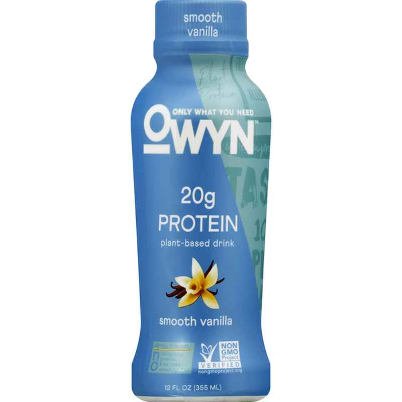 Owyn Protein Drink, PlantBased, Smooth Vanilla (12 oz) Instacart