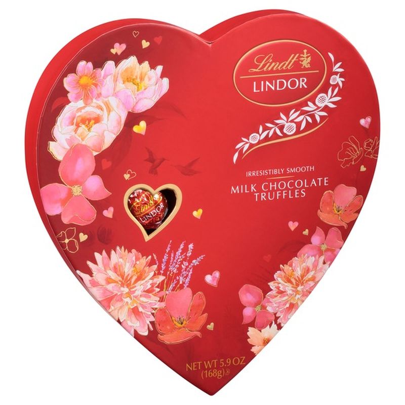 Lindt LINDOR Valentine's Milk Chocolate Truffles Heart (5.9 oz) - Instacart