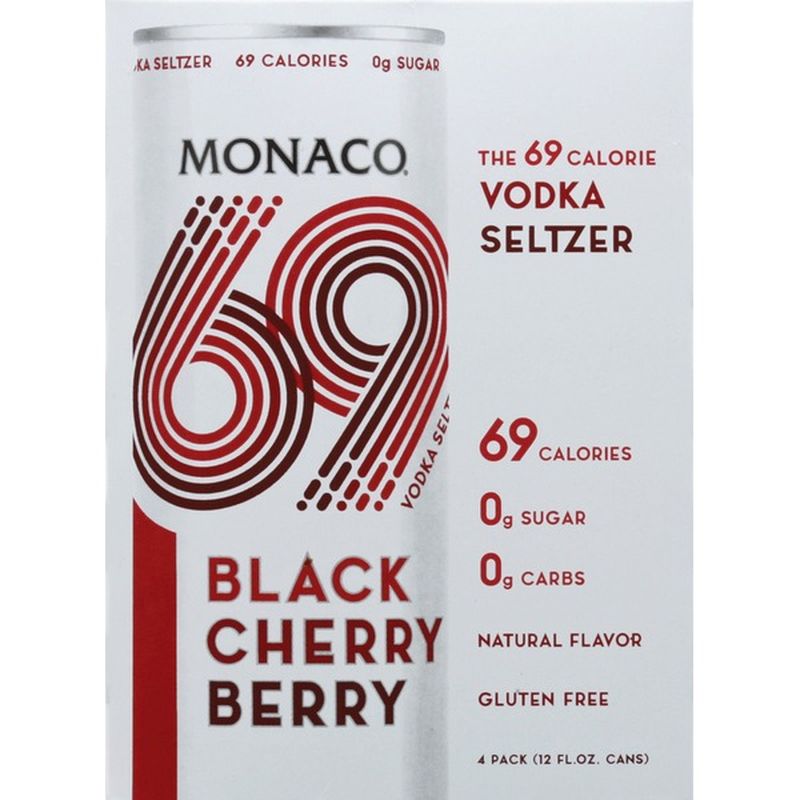 Monaco Black Raspberry Single Monaco Vodka Seltzer, Black Cherry Berry, 4 Pack (4 each) - Instacart