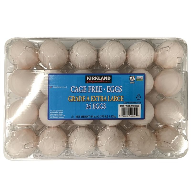 Kirkland Signature USDA x L Grade A Cage Free Eggs, 24 ct