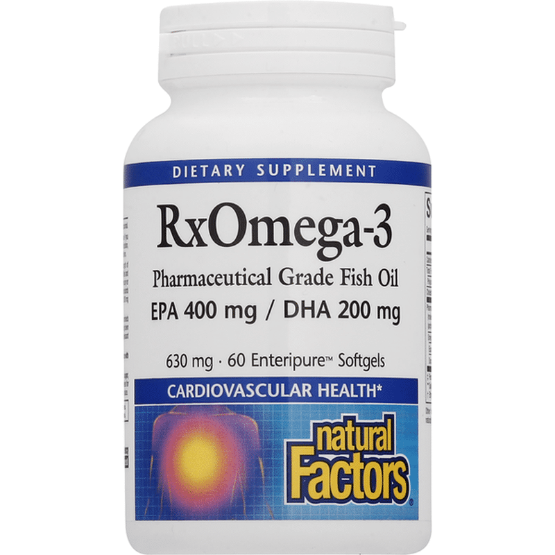 Natural Factors Rx Omega 3 Factors Pharmaceutical Grade Fish Oil EPA ...