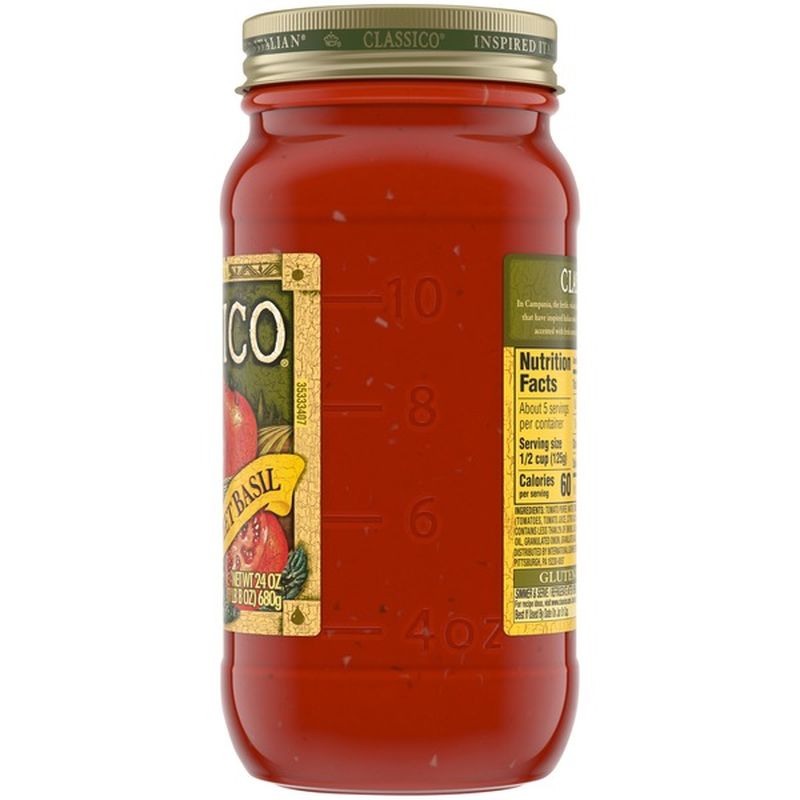 Classico Traditional Sweet Basil Pasta Sauce (24 oz) Instacart
