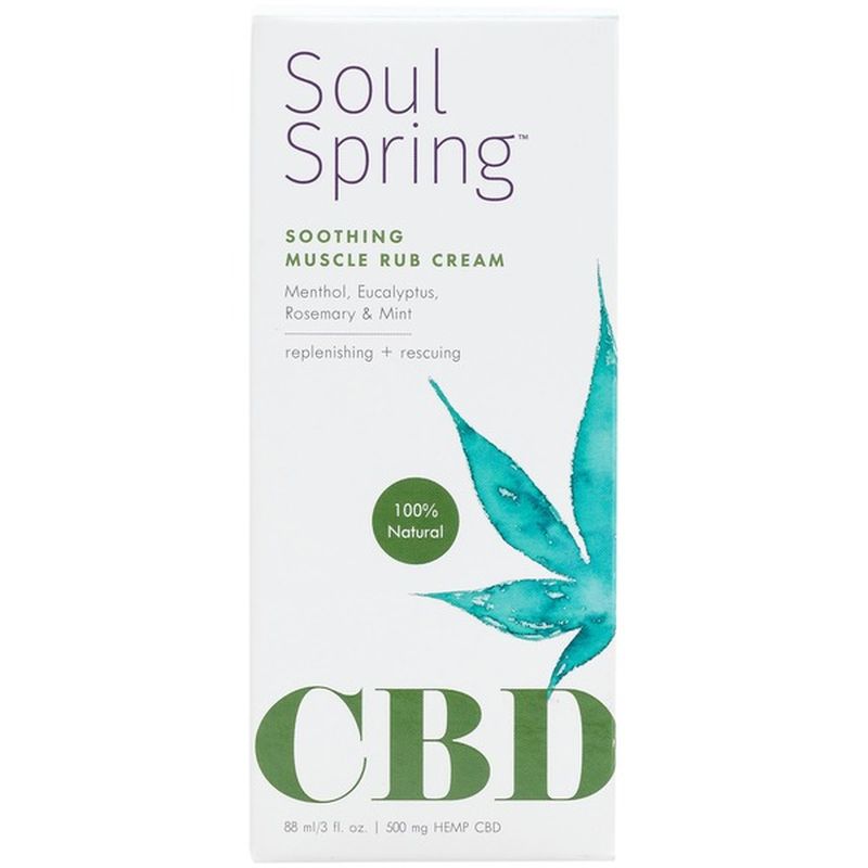 Soul Spring Soothing CBD Muscle Rub Cream (3 fl oz) Delivery or Pickup