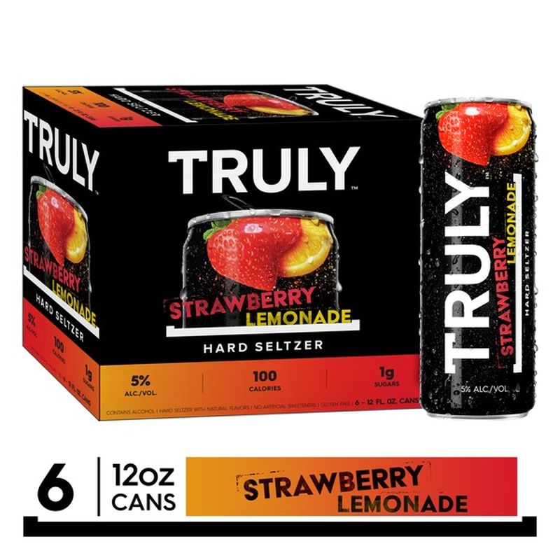 Truly Hard Seltzer Strawberry Lemonade Spiked Sparkling Water 12 Fl Oz - Instacart