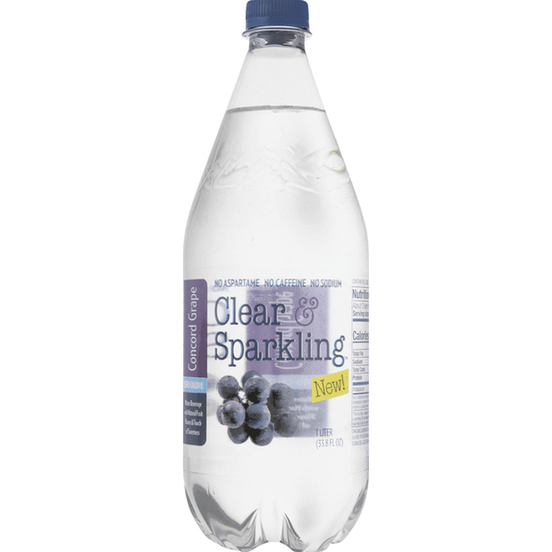 Clear & Sparkling Water Beverage, Concord Grape (1 L) - Instacart